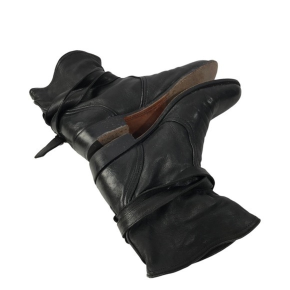 FRYE 77547 Dorado Black Leather Western Cowgirl Riding Boots Women's Size 9 - Picture 9 of 12